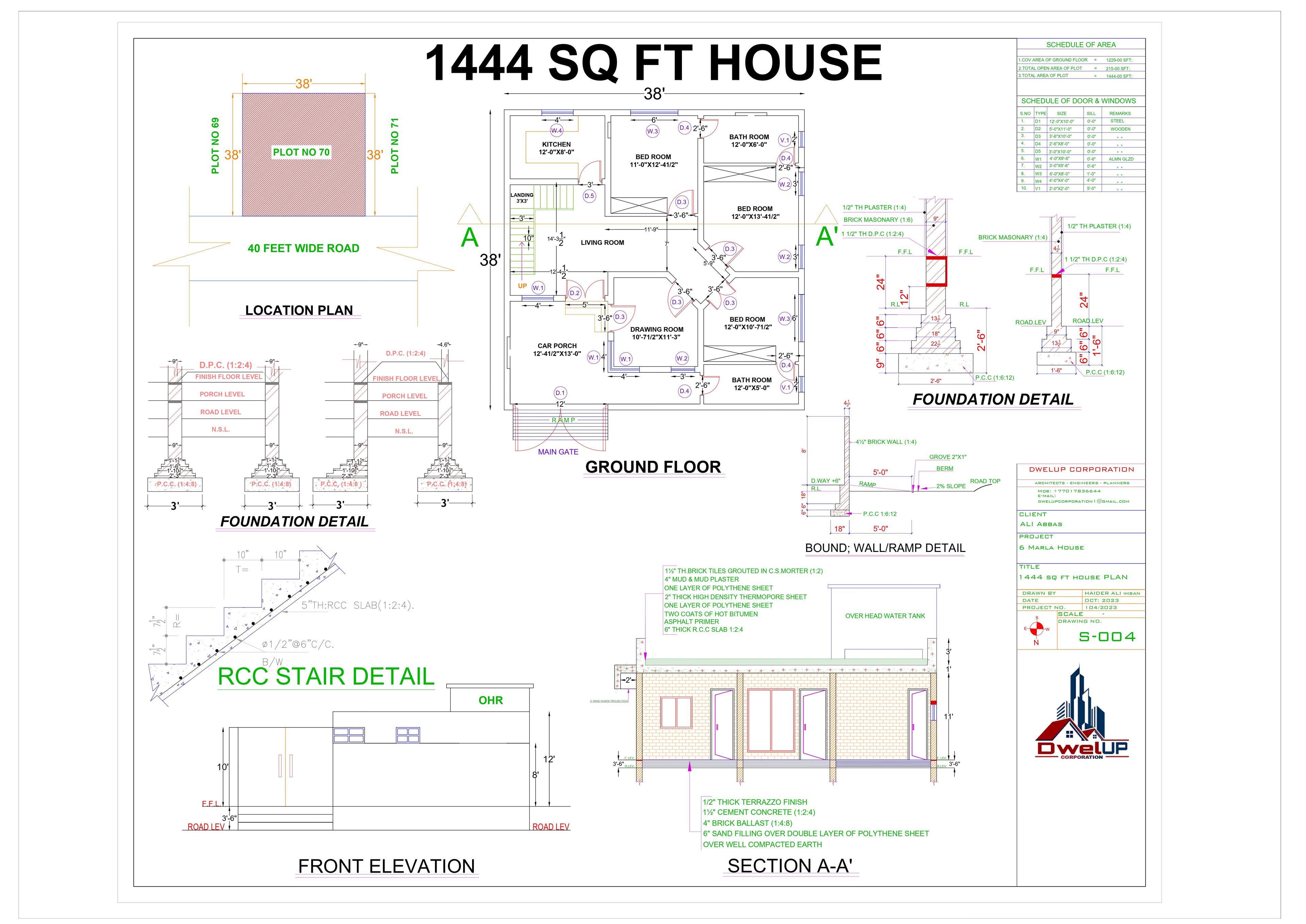 1444 SQ FT House Plan