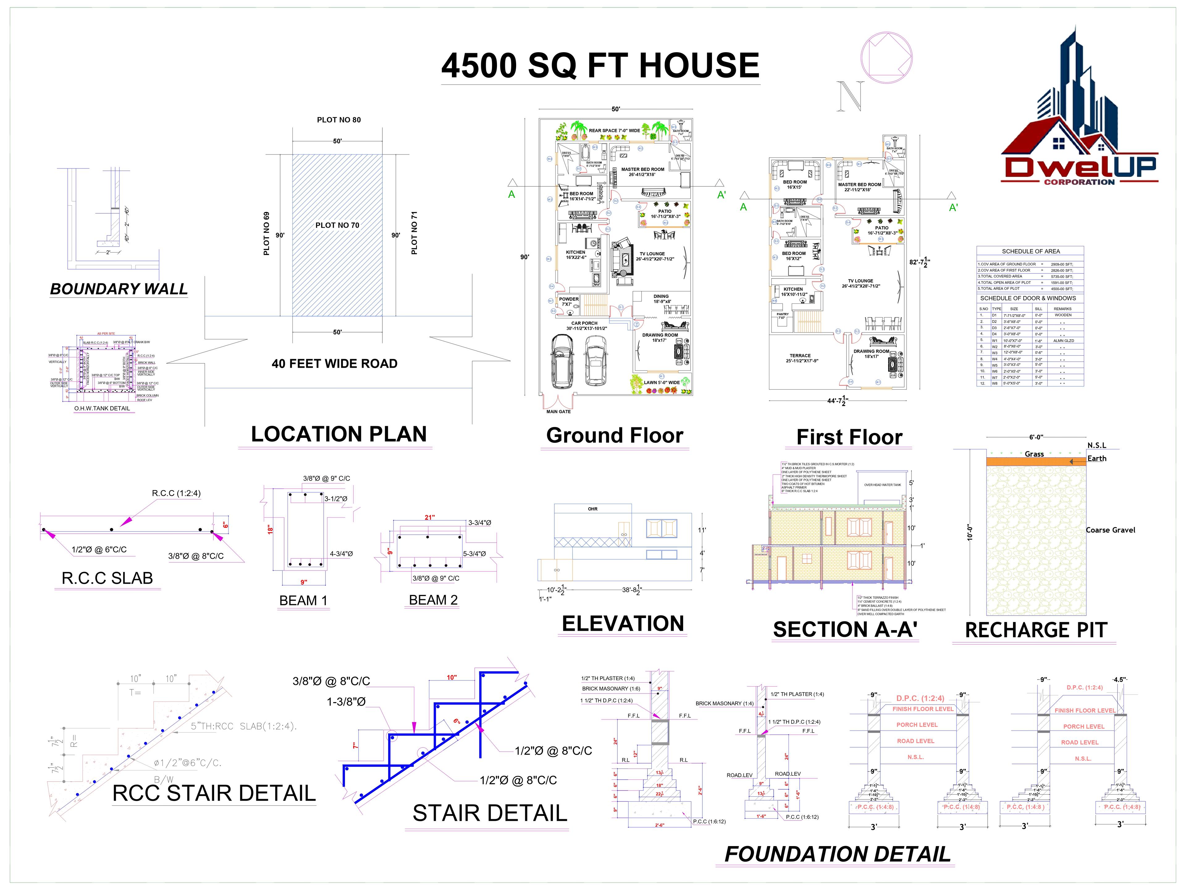 4500 SQ FT House Design