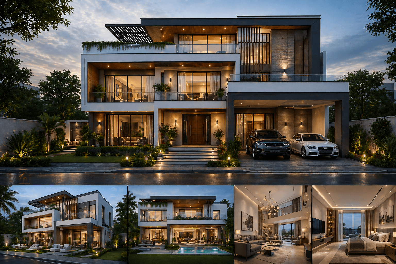 Modern Luxury Villa Design SketchUp 3D Modeling