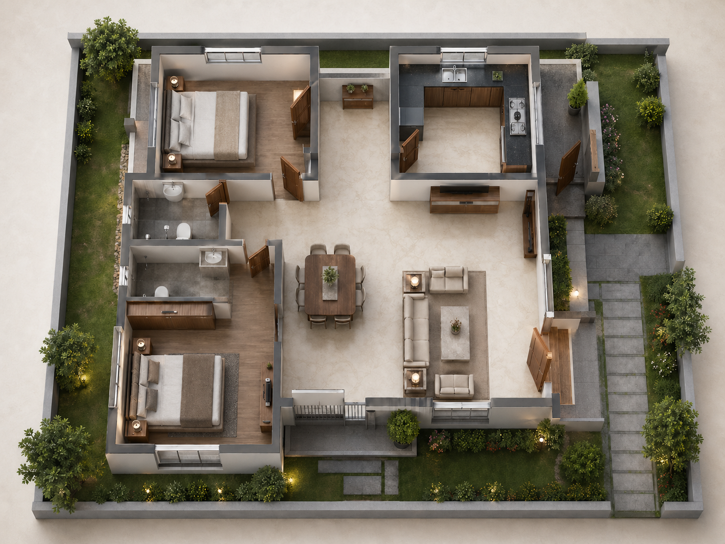 East-Facing 2BHK Vastu House