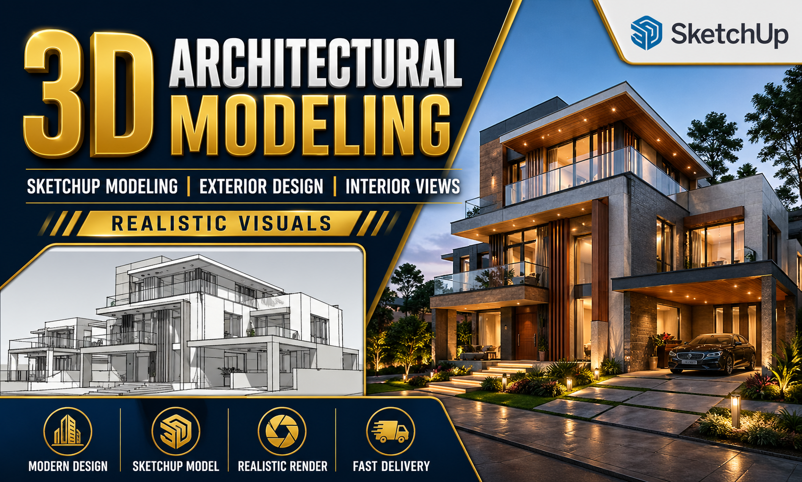 3D Architectural Modeling — sample 1