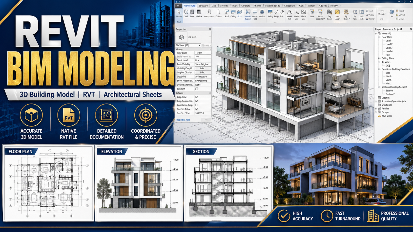 Revit BIM Modeling — sample 1