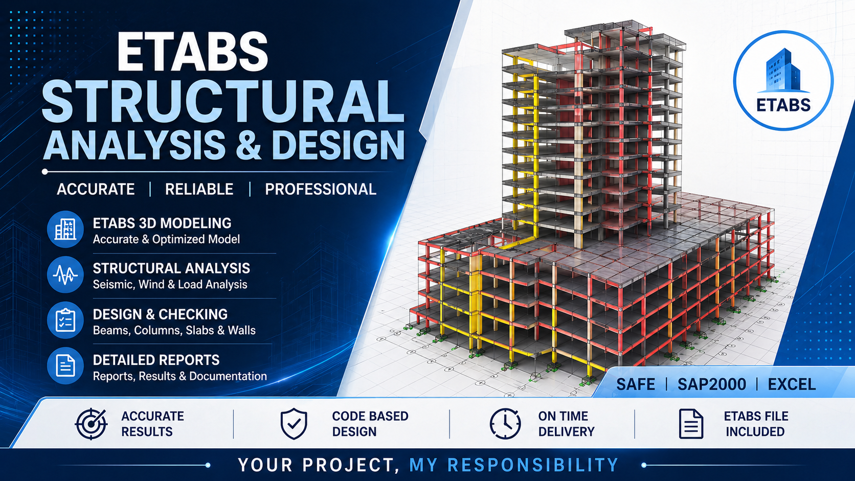 ETABS Structural Analysis — slide 1