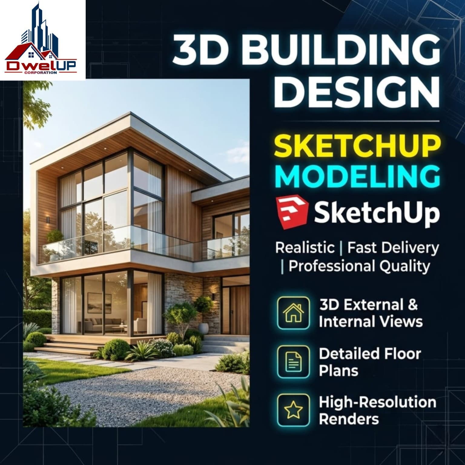 Modern Villa - 3D Exterior